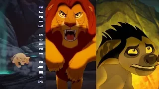 Simba saves Kiara from hyenas (FANMADE)