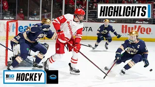 Notre Dame at Wisconsin | Highlights | Big Ten Men's Hockey | Jan. 6, 2023