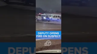 Bystander captures video of SUV ramming deputy's car shortly before shots ring out