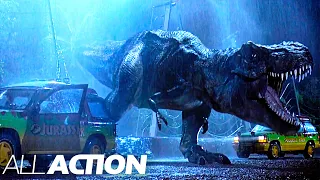 T-Rex Escape | Jurassic Park | All Action