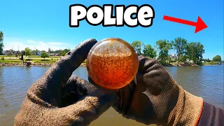 Police Investigate Extremely Puzzling Pink Substance I Found Magnet Fishing!