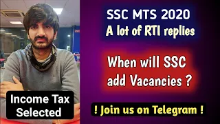SSC MTS 2020 RTI Replies for Vacancies in Income Tax | Department Wise Vacancies for MP region