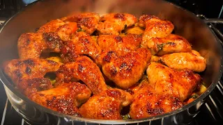 It's so delicious that my family begs to cook it every week! An easy Chicken wing Dinner in a Pan