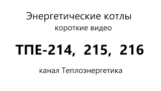 ТПЕ-214, ТПЕ-215, ТПЕ-216. Паровые энергетические котлы