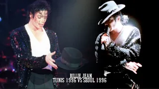 Michael Jackson | Billie Jean Comparison Tunis 1996 VS Seoul 1996 ( FAN REQUEST )