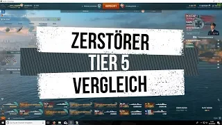 World of Warships | Anfänger Guide | Tier 5 Zerstörer im Vergleich