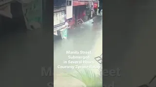 Time-lapse video shows rising flood waters in the Philippines