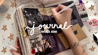 relaxing journal with me ☁️ the picture of dorian gray spread | real asmr journaling sounds + music