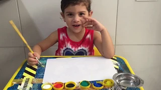 Neste Vídeo eu Vou Fazer Uma Pintura Com Tinta Guache | Canal Kids Leite