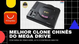 Clone do Mega Drive / Sega Genesis HDMI e AV do AliExpress | HD RETROGAME FEI HAO Review e Teste