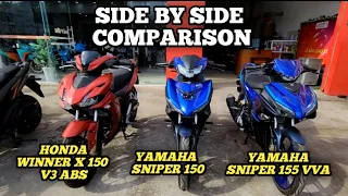 2022 Honda WINNER X 150 V3 ABS VS 2022 Yamaha Sniper MX 150 VS 2022 Yamaha Sniper 155 VVA
