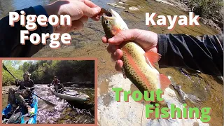 Pigeon Forge Trout Fishing - Kayak Fishing the Little Pigeon River Mid April