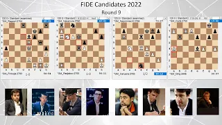 FIDE Candidatyes 2022 - Round 9 - Nakamura, Caruana, Nepomniachtchi