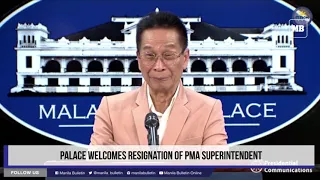 Palace welcomes resignation of PMA superintendent