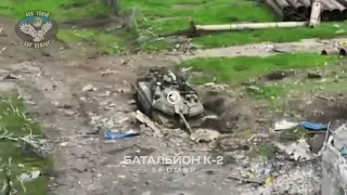 T-90M Stuck in a Crater Gets Drone Droppped