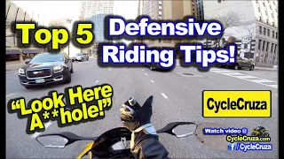 TOP 5 Defensive Motorcycle Riding Tips | MotoVlog