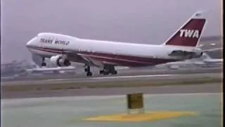 TWA 747-100, 727-200 & L-1011 Landing at LAX