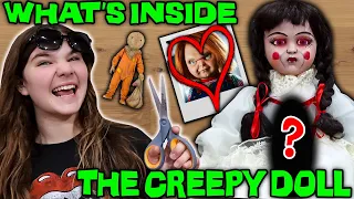 What's Inside The Sussy Annabelle Doll? Cutting Open Creepy Dolls Part ??