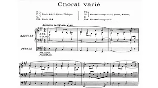 Maurice Duruflé - Choral Varié sur le thème du Veni Creator Op.4 (Score Video)