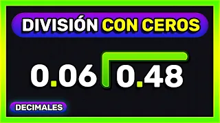 DIVISIÓN CON DECIMALES CON CEROS (PUNTO DECIMAL con CEROS)