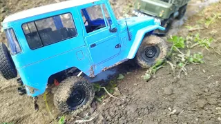 RC Toytota FJ40 не справилась с бездорожьем. ГАЗ 66 помог. WPL C34, B24 scale off road action