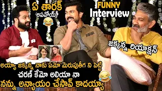 Jr Ntr Non Stop Fun With Ram Charan And Rajamouli | RRR Movie Team Interview | Telugu Cinema Brother