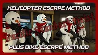 The Perfect Escape - How to complete The Pac Standard Heist using Helicopter or Bike - GTA V Online