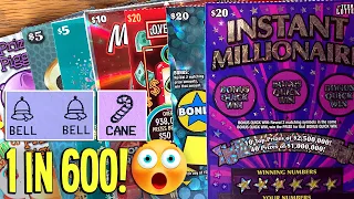 LOOK WHAT I FOUND 😱 1 in 600! 💰 WINS from START to FINISH 🤑 $120 TEXAS Lottery Scratch Offs