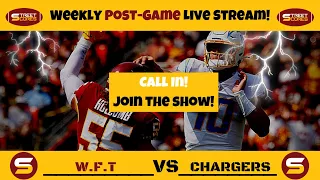 🆘 WFT vs Chargers! Week 1 POST GAME LIVE Stream! CALL IN! BE HEARD! TAYLOR HEINCKE! FITZ HURT! 🆘