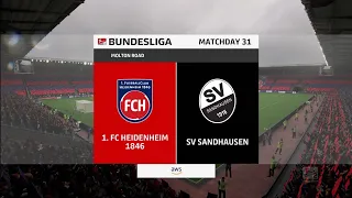 FIFA 23 | FC Heidenheim vs SV Sandhausen - Bundesliga | Gameplay