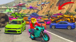 TODOS CONTRA MI ÉPICO! ESCAPADA EN MOTO INCREIBLE!! - GTA V ONLINE