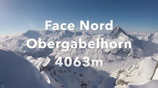 Obergabelhorn Face Nord à skis Suisse Valais Val d'Anniviers