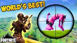 WORLDS GREATEST SNIPER SHOT! - Fortnite Funny Fails and WTF Moments! #128 (Daily Moments)