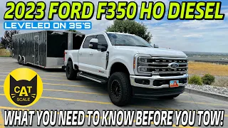 Leveled 2023 Ford F350 HO Powerstroke Towing Test + Cat Scale: Is This A Good Truck To Tow With?