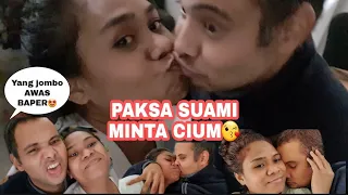 PRANK CIUM SUAMI NON STOP|| reaksinya parah🤣😍