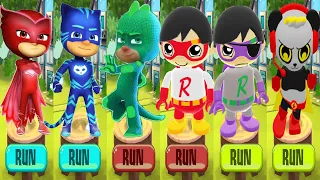 Tag with Ryan - PJ Masks Team vs Superhero Ryan's Team