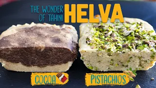 How to make HELVA at HOME 😍 | 2 Halva Recipes 1.Pistachios 2.Cocoa + Refika’s Special Oven Helva 🤤