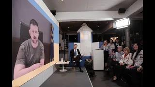 President Volodymyr Zelenskyy in Conversation with Jonathan Swan at Ukraine House Davos 2022