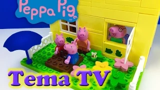 Свинка Пеппа и ее огромный дом Собираем из конструктора и играем Видео для детей Peppa pig and