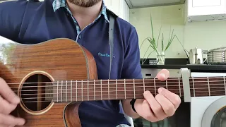 How to play DANCING IN THE DARK by Bruce Springsteen on Guitar