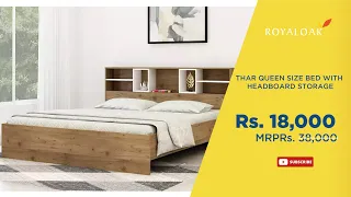 Thar Queen Size Bed With Storage - Royaloak