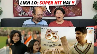 83 | Official Trailer | Hindi | Ranveer Singh | Kabir Khan | Indian American Reactions !