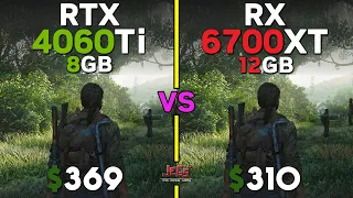 RTX 4060 Ti 8G vs RX 6700 XT | R7 7800X3D | Tested in 15 games