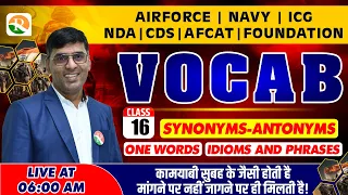 Vocabulary for Airforce, Navy, ICG, NDA,CDS | Airforce Vocab Classes 2024 | Vocabulary for NDA | NDA