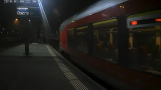 S4 nach Sargans fährt aus dem Bahnhof Buchs