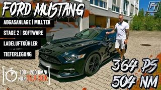 Ford Mustang 2.3 Ecoboost | Stage 2 + Ladeluftkühler + Tieferlegung + Abgasanlage | FastTuning