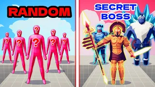 SECRET MELEE BOSS TEAM vs RANDOM UNITS TEAM | TABS - Totally Accurate Battle Simulator