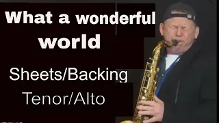 "What a wonderful world " Louis Armstrong Saxophon Solo Backingtrack Partitura Sheet Music