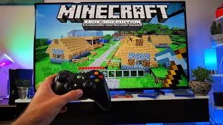 Testing Minecraft On The XBOX 360- POV Gameplay Test, Impression