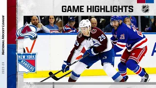 Avalanche @ Rangers 10/25 | NHL Highlights 2022